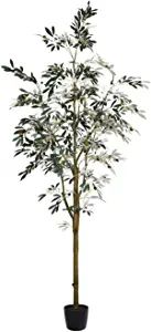 Vickerman 8' Artificial Potted Olive Tree - Olive Plant with 1449 Olive Leaves and 117 Decorative... | Amazon (US)