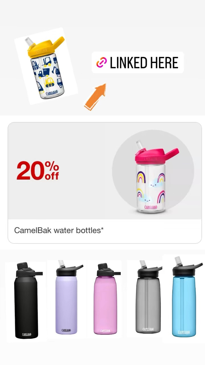 20% off Camelbak water bottles. 

Back to school 

#LTKkids #LTKBacktoSchool #LTKsalealert