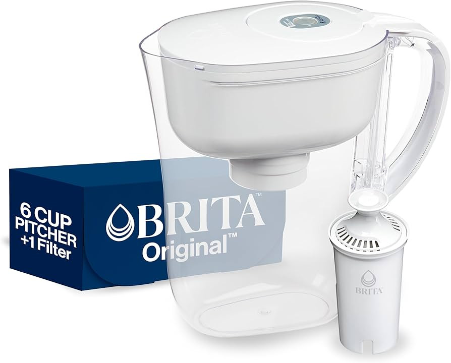 Brita Water Filter Pitcher for Tap and Drinking Water with 1 Standard Filter, Lasts 2 Months, 6-C... | Amazon (US)