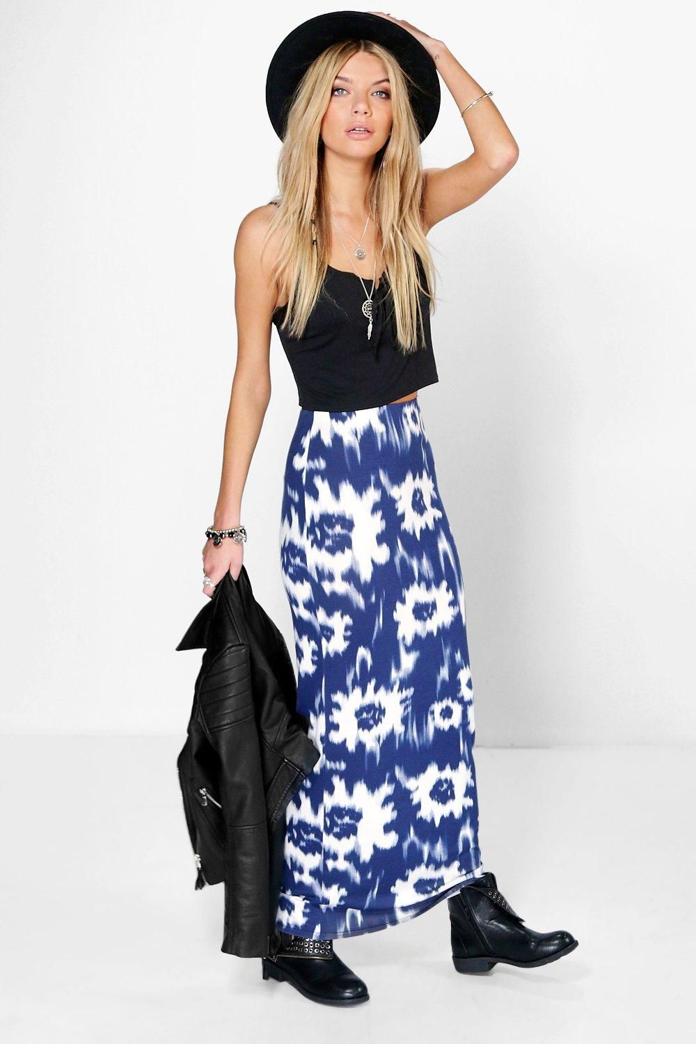Lottie Tie Dye Maxi Skirt | Boohoo.com (US & CA)