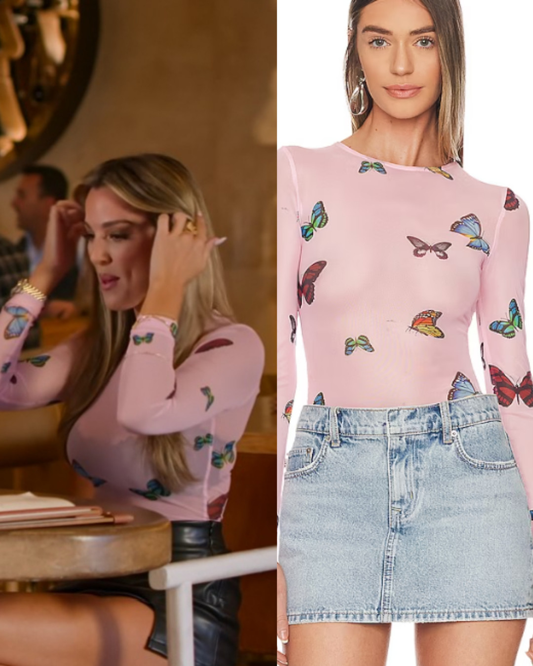 Alex Hall's butterfly top in 4x01 of Selling the OC

more on www.shopyourtv.com 

 