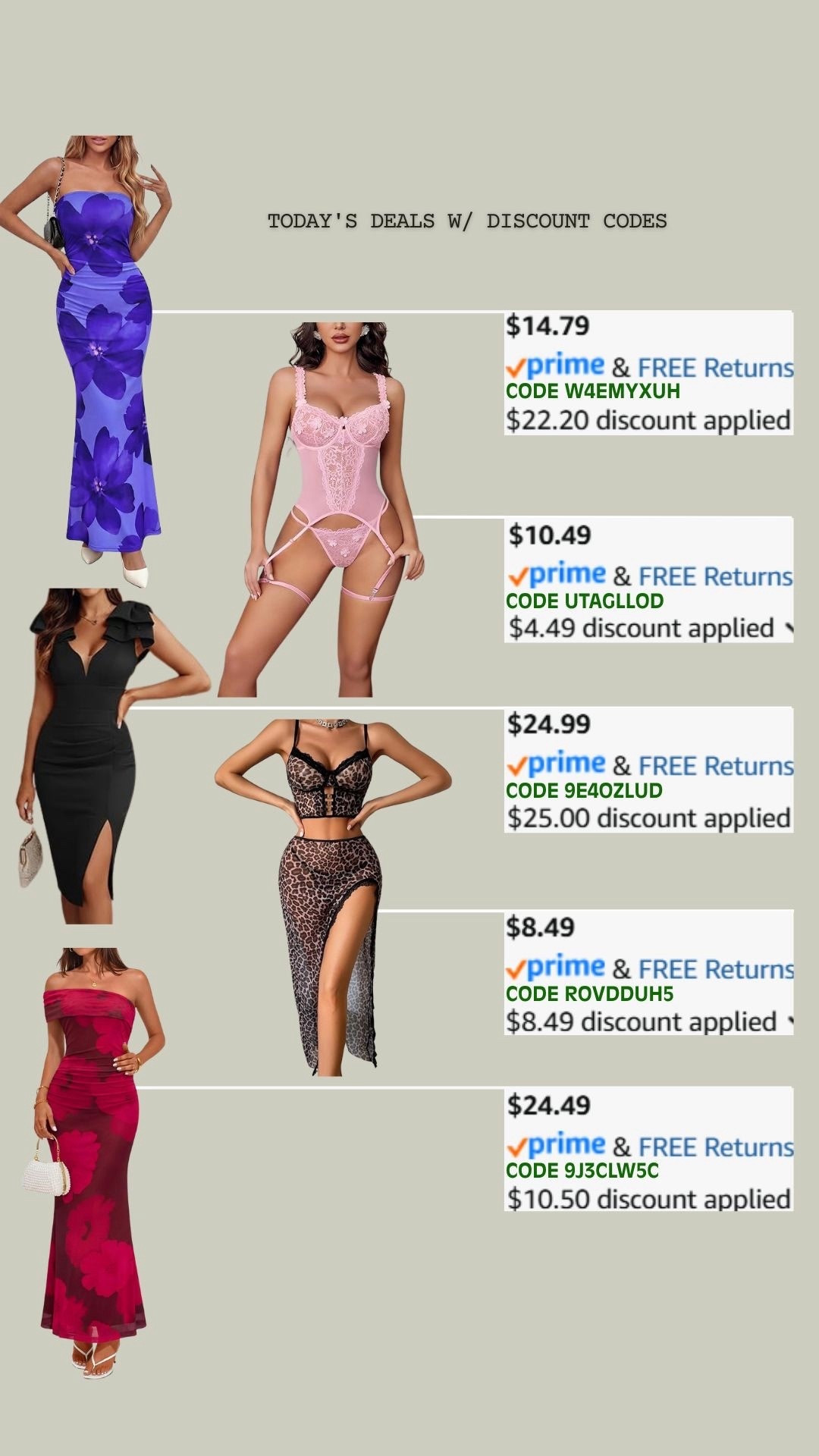 PROMO CODE DEALS ON AMAZON!

Promo codes are entered are on the check out screen where you select payment method. 

Codes & coupons only work for a limited time! If you get an error, it may have maxed the color/size you selected.. so try another one. Sometimes it helps to check out one item at a time! 

SCREENSHOT TO EASILY COPY/PASTE PROMO CODE AT CHECKOUT! 


#LTKSaleAlert #LTKootd