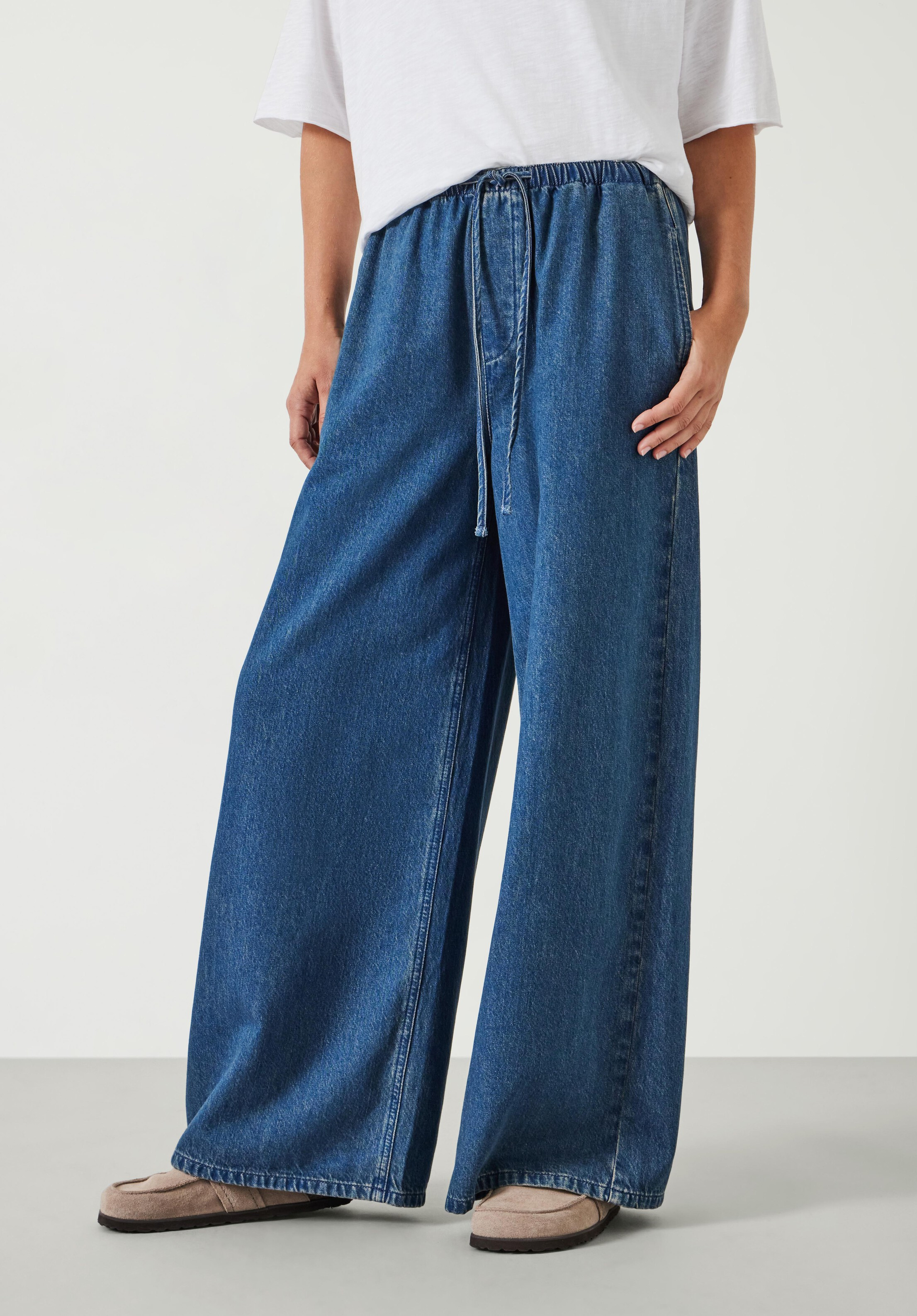 Clio Wide Leg Tie Waist Jeans | Hush UK