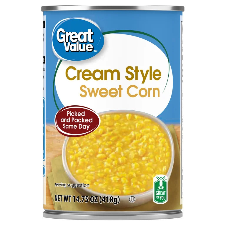 Great Value Canned Cream Style Sweet Corn, 14.75 oz Aluminum Can | Walmart (US)