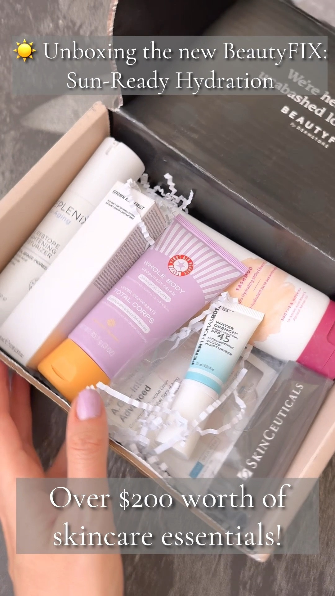 Hydration, glow, and summer-ready skin all in one box

The latest BeautyFIX: Sun-Ready Hydration is packed with skincare favorites worth over $200, featuring everything from hydrating cleansers and anti-aging treatments to SPF essentials and barrier-supporting formulas.

✨ My highlights:
• Replenix Age Restore Brightening Moisturizer
• HoliFrog Tashmoo Hydrating Milky Wash
• Peter Thomas Roth Water Drench SPF 45
• SkinCeuticals A.G.E. Interrupter Advanced

Perfect for keeping skin hydrated, protected, and glowing all season long.

Every month a little box of joy

🕊 Use code KATER for 15% off your own BeautyFIX box.

#romanoffbeautyclub

#BeautyFIX #Dermstore #SkincareBox #SkincareRoutine #SummerSkin #HydratedSkin #BeautySubscription #SkincareLover #Glowingskin