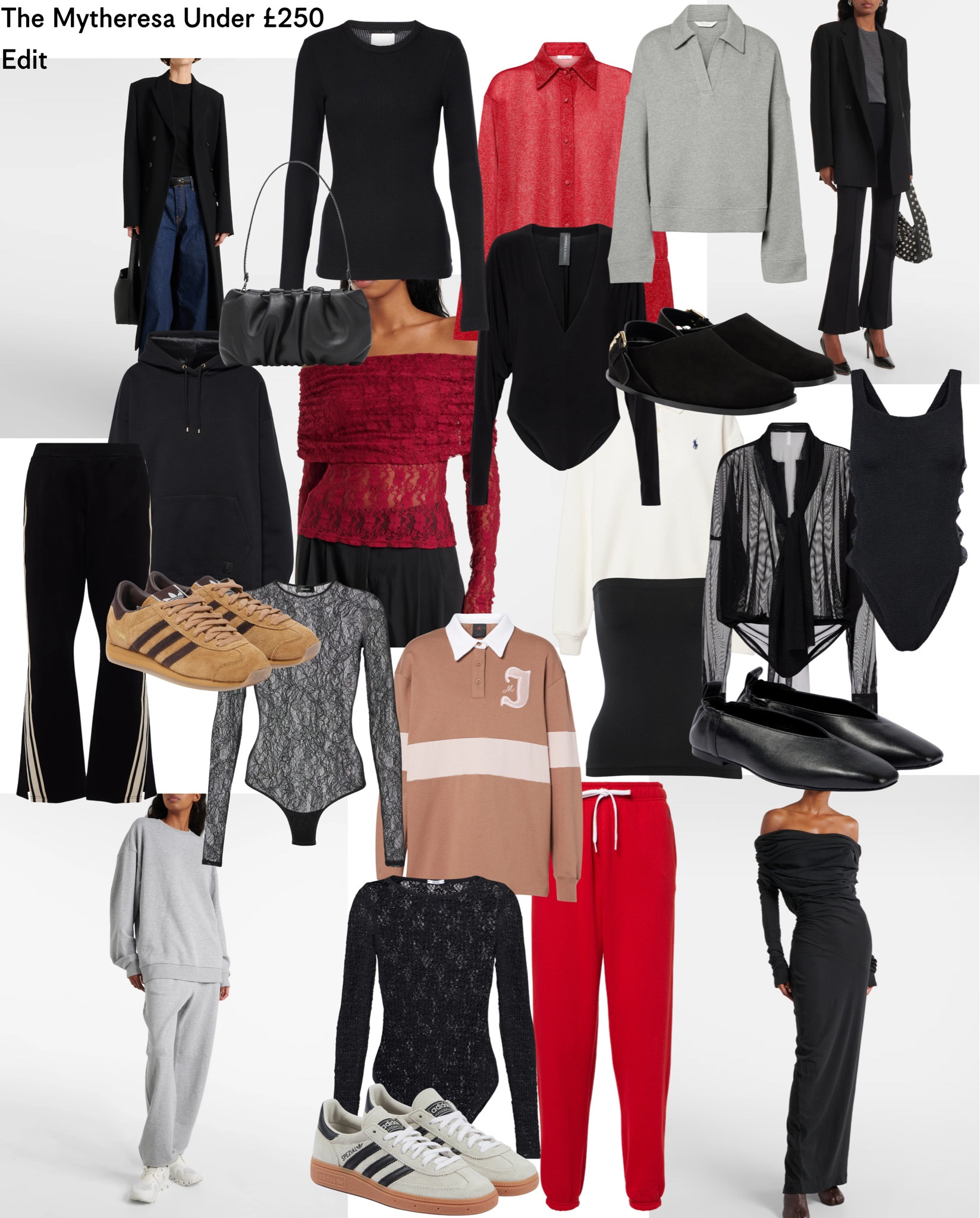 Mytheresa under £250 Edit 

Collage | NYE | Christmas | bodysuit | dress | shirt | trousers | gift | shoes | top | party | top | London | Wishlist 

#LTKpartywear #LTKCyberWeek #LTKautumn