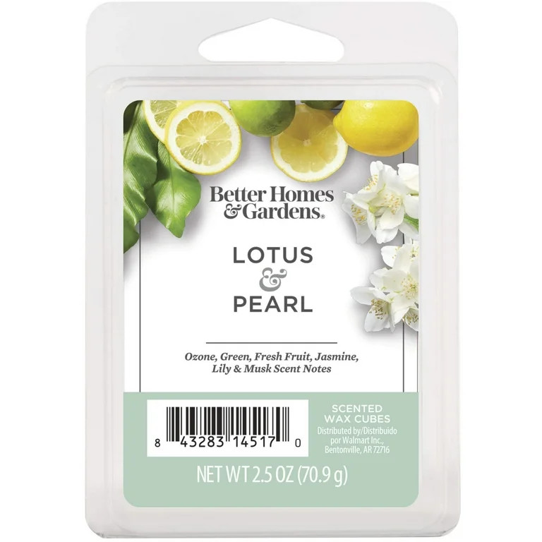 Lotus & Pearl Scented Wax Melts, Better Homes & Gardens, 2.5 oz (1-Pack) - Walmart.com | Walmart (US)