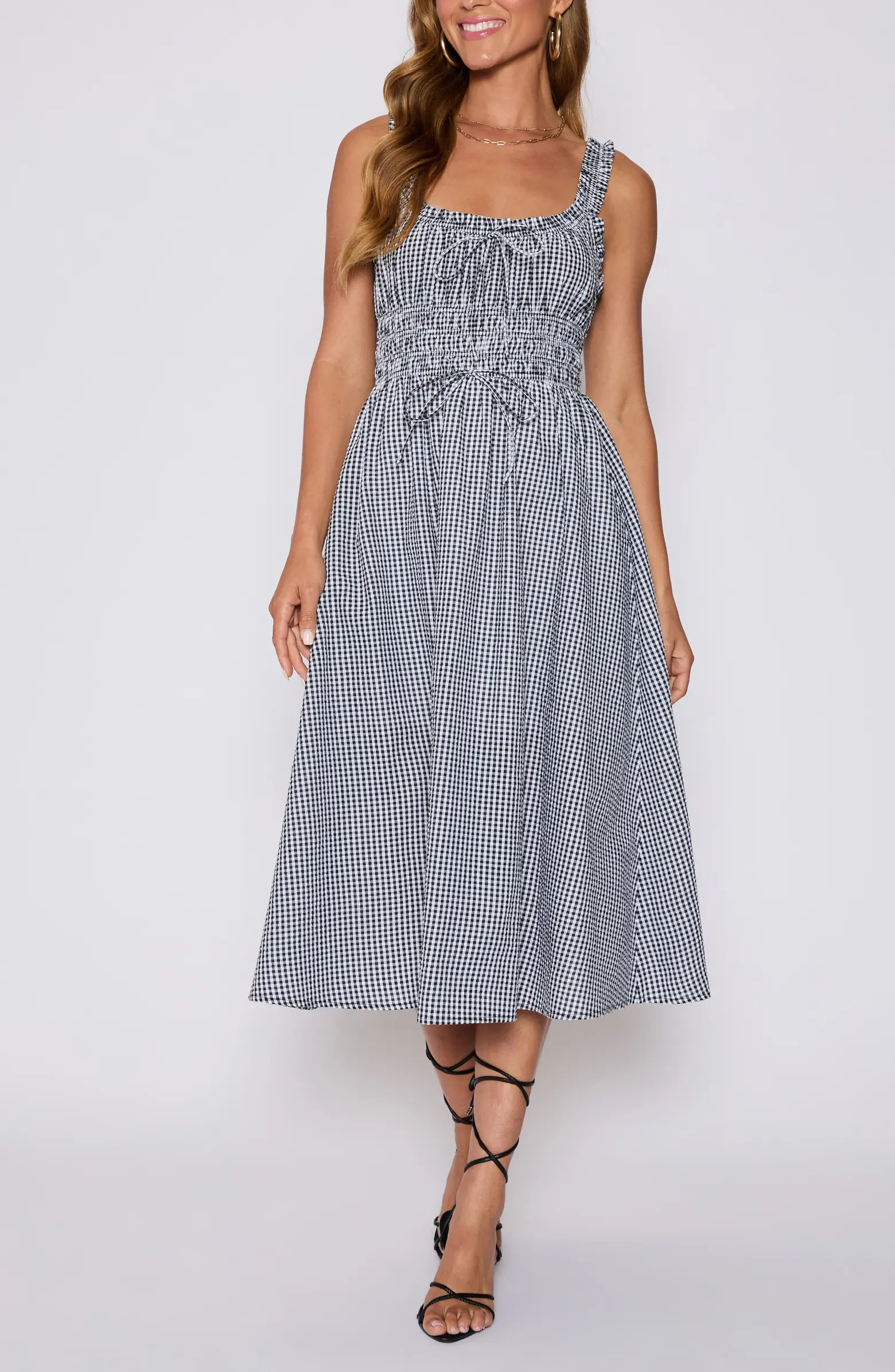 VICI Collection Georgia Gingham Fit & Flare Dress | Nordstrom | Nordstrom