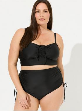 Wireless Cinch Front Bandeau Bikini Top | Torrid (US & Canada)
