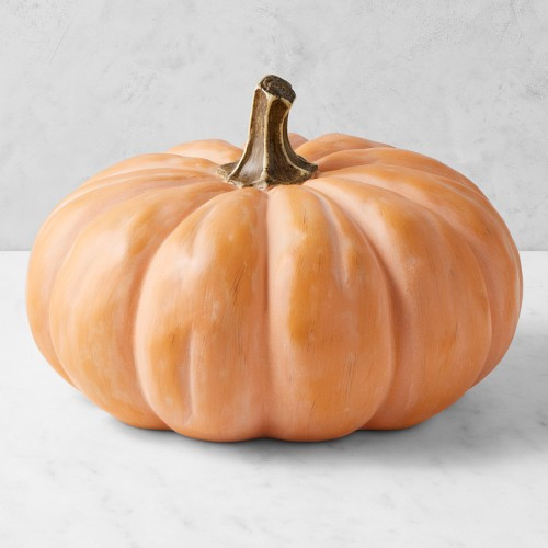 Pre-Lit Orange Pumpkin, Medium | Williams-Sonoma