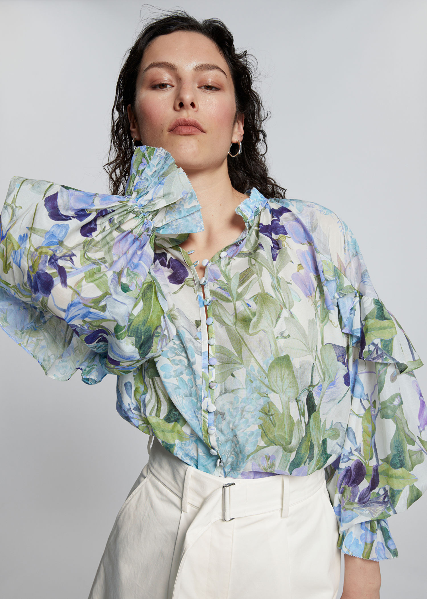Relaxed Frill Detail Blouse | & Other Stories US