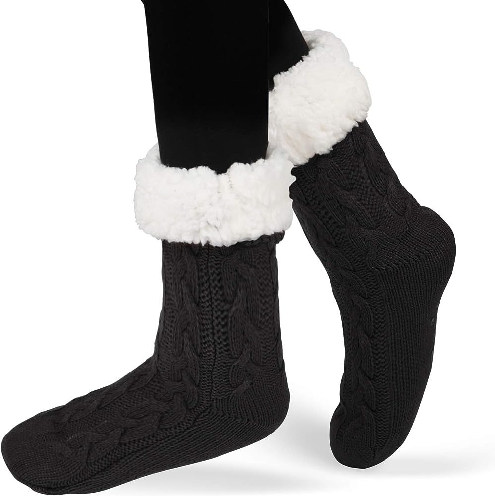 MissShorthair Women's Slipper Socks Warm Winter Soft Cozy Socks for Women Christmas | Amazon (US)