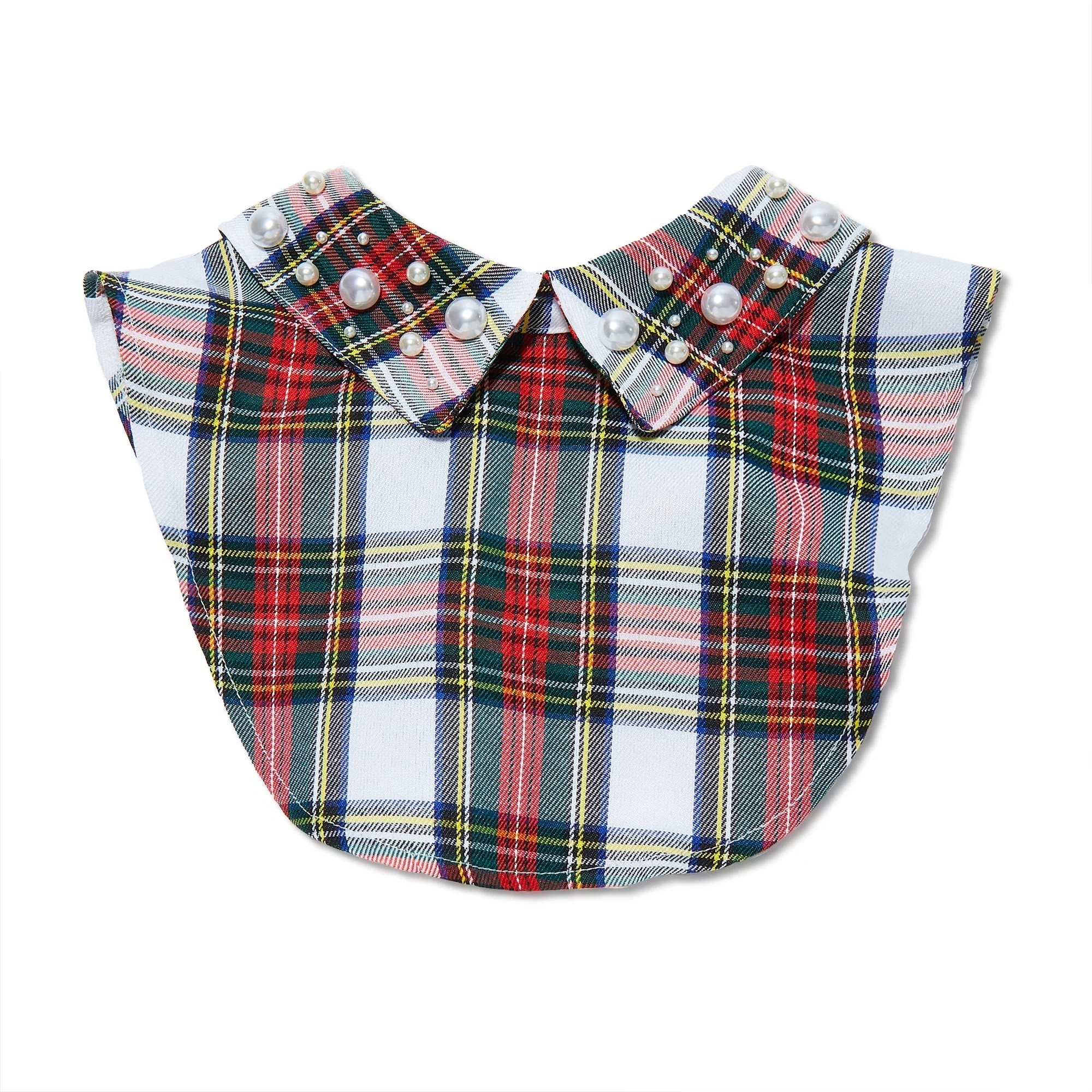 IVORY PLAID MULTI PEARL PLAID COLLAR | LELE SADOUGHI