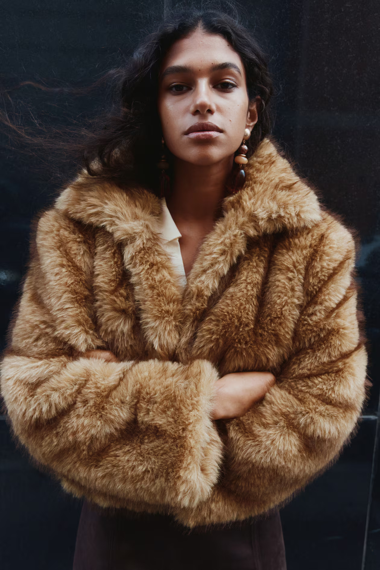 Cropped Fluffy Jacket | H&M (US + CA)