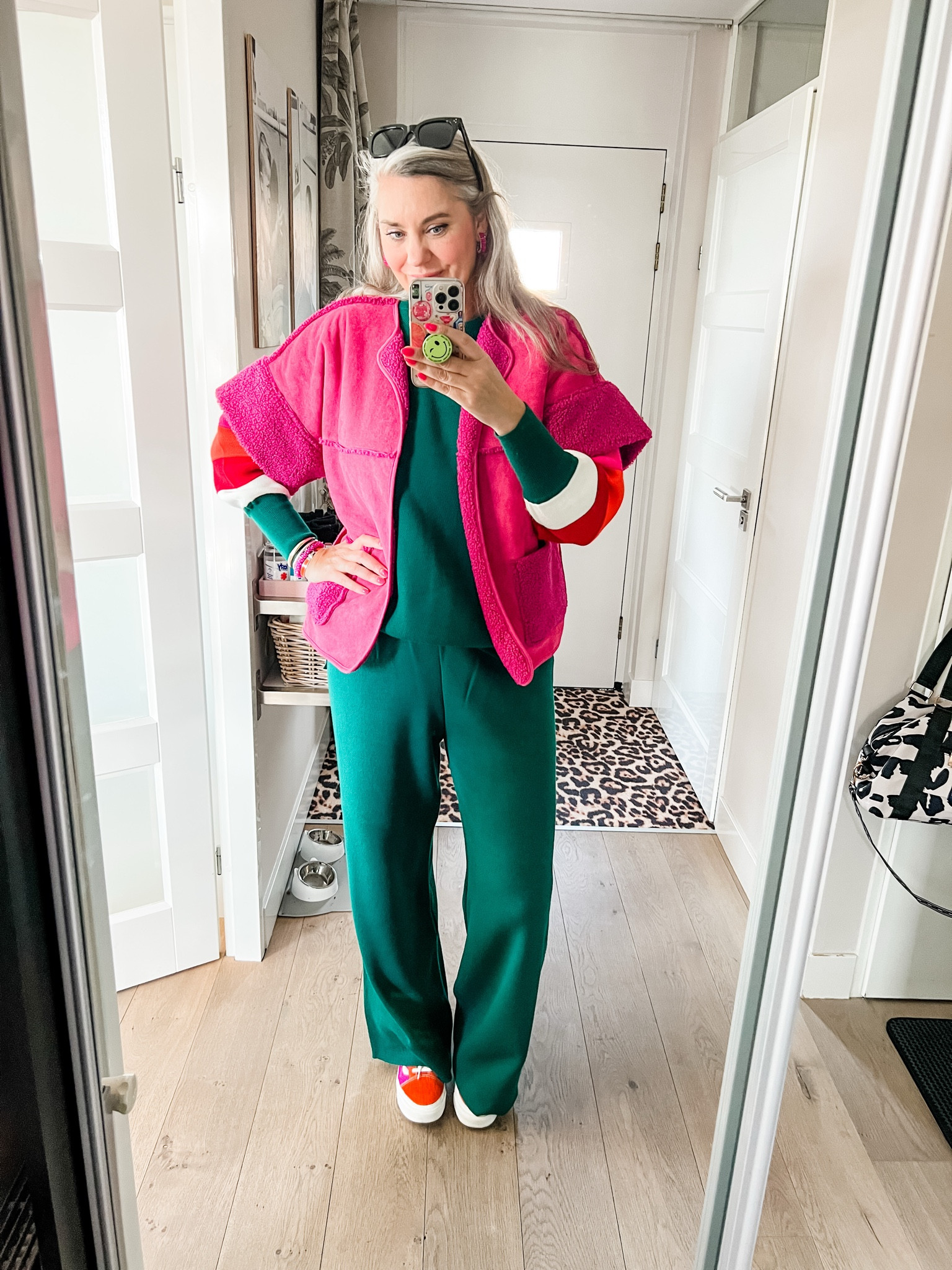 Ootd - Saturday. Out for some cold water swimming so I am wearing this comfortable, bottle green two piece set over my bathing suit. It fits roomy, I could have easily sized down but I am happy with the length. Pink and orange Vans sneakers are old and the pink lammy bodywarmer is a secondhand find. 



#LTKnederlands #LTKeurope #LTKstyletip