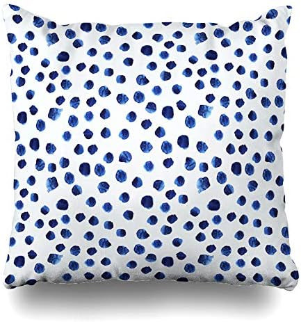 Decorativepillows Case Throw Pillows Covers for Couch/Bed 18 x 18 inch,Navy Paint Blue Watercolor... | Amazon (US)