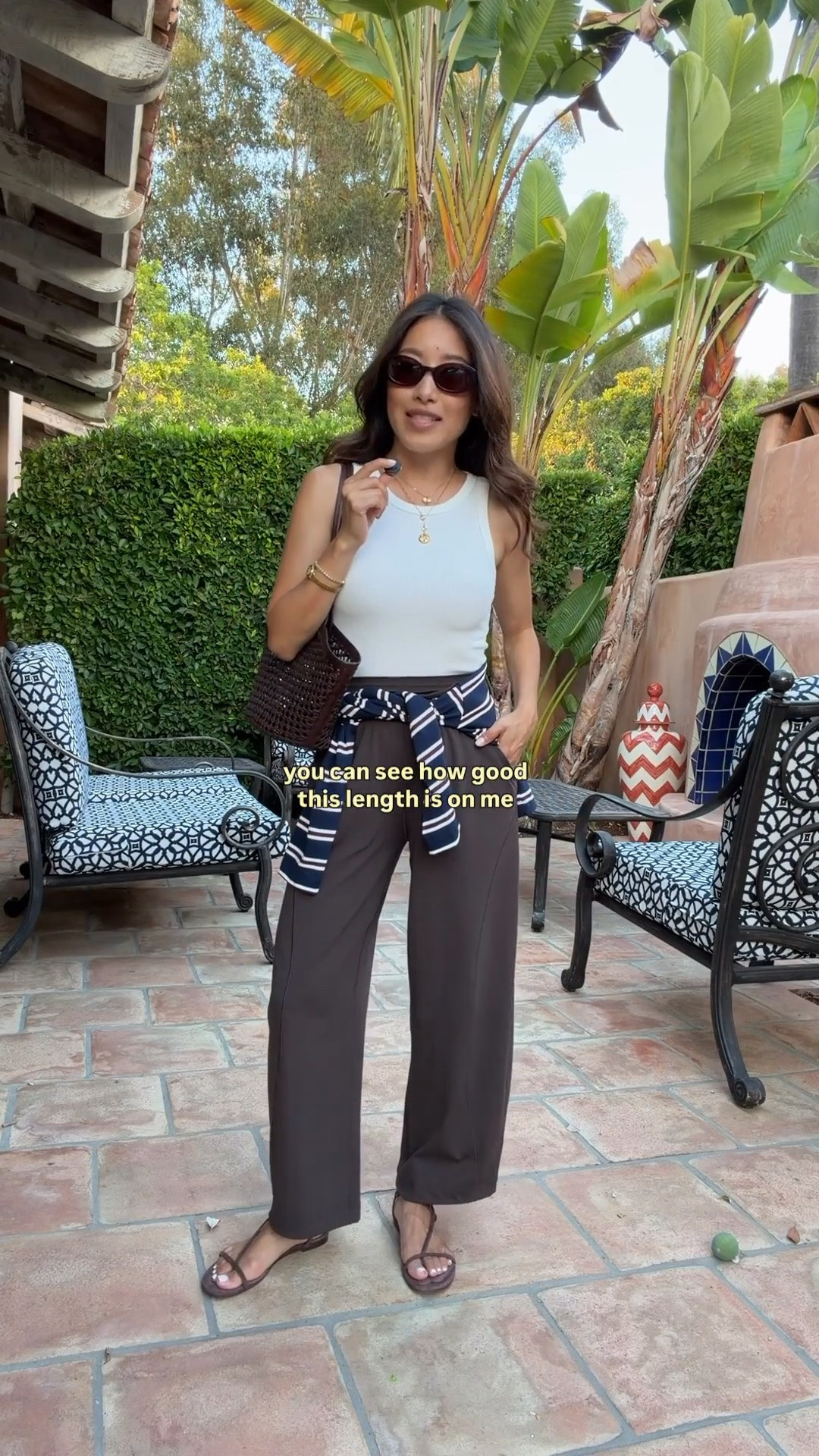 Amazing travel / casual / lounge pants that feel like leggings! 
• convertible hem barrel pants size 2 (fits like xxs) shorter 25" inseam. These are made of the same align leggings fabric and buttery soft. 
• brown bra top sz 4 / XS 
• old Madewell tank XXS, linked a current one that is actually softer and even better 
• Gap oversized cropped stripe shirt XXS regular, boxy cut with shorter length. Length will shrink a little in wash. 
• Reformation sandals 5.5 
• Madewell bag & sunglasses 
• Tkees water friendly Sandals 6, I sized up half for length 

Petite friendly, easy mom outfit, comfortable pants for errands, transitional fall outfit, travel, pilates yoga

#LTKPetite #LTKTravel #LTKmomlife
