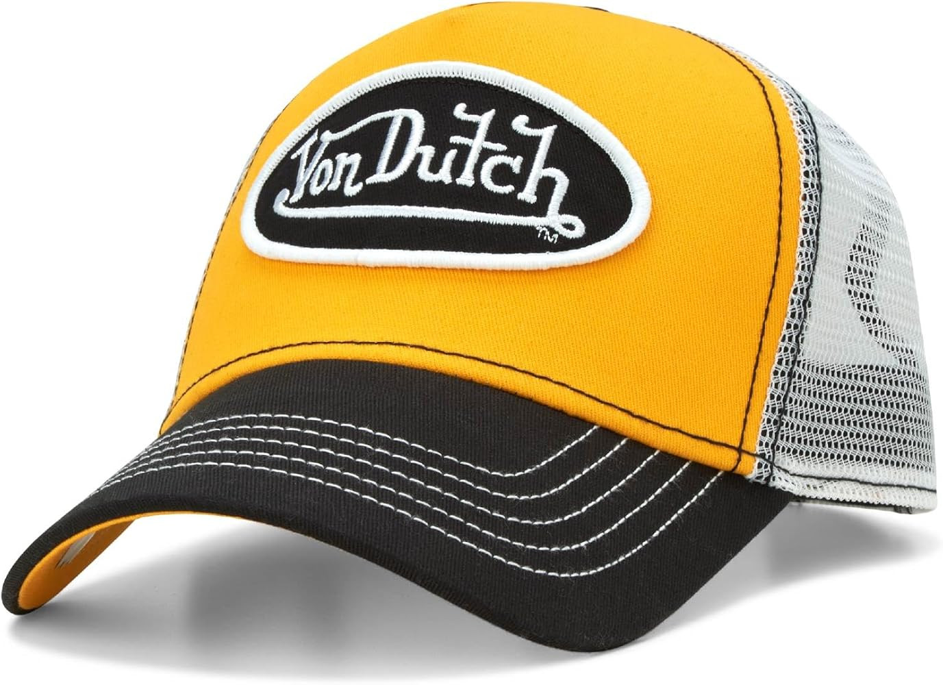 Von Dutch Unisex Trucker Hat - Curved Bill Mesh Back Retro Classic Adjustable Snapback Baseball C... | Amazon (US)