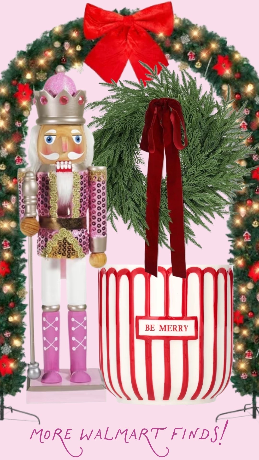 Walmart Christmas decor is SO good this year! 🎄❤️ Loving these festive finds—from the statement nutcracker and classic wreath to velvet bows and the cutest striped holiday planter. Such fun pieces for adding color and personality to your Christmas decor without spending a fortune!

#LTKHoliday #LTKHome #LTKSeasonal #WalmartChristmas #WalmartFinds #ChristmasDecor #HolidayDecor #AffordableChristmasDecor #ChristmasFinds #HolidayHome

#LTKmomlife #LTKSeasonal #LTKHome