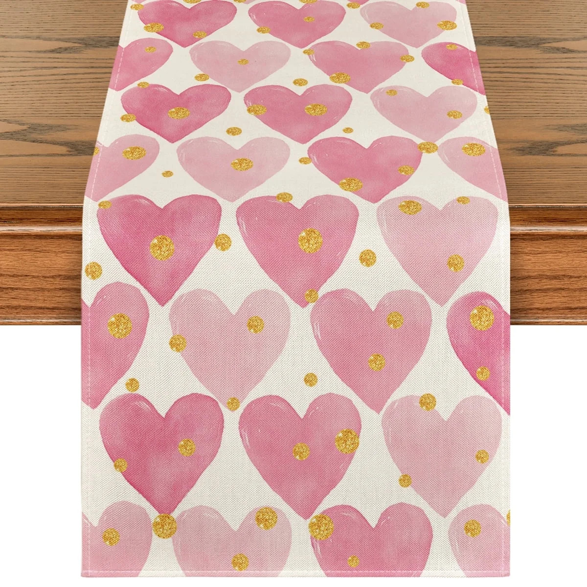 Sm:)e Golden Pink Love Valentine's Day Table Runner 13 x 72 Inch | Walmart (US)