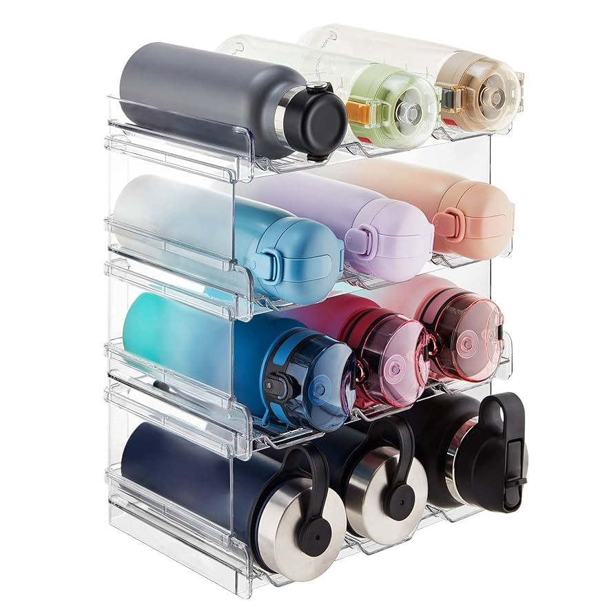 Lifewit Stackable Water Bottle Organizer for Cabinet, Freezer, Pantry - Plastic Cup Holder, Wine ... | Amazon (CA)