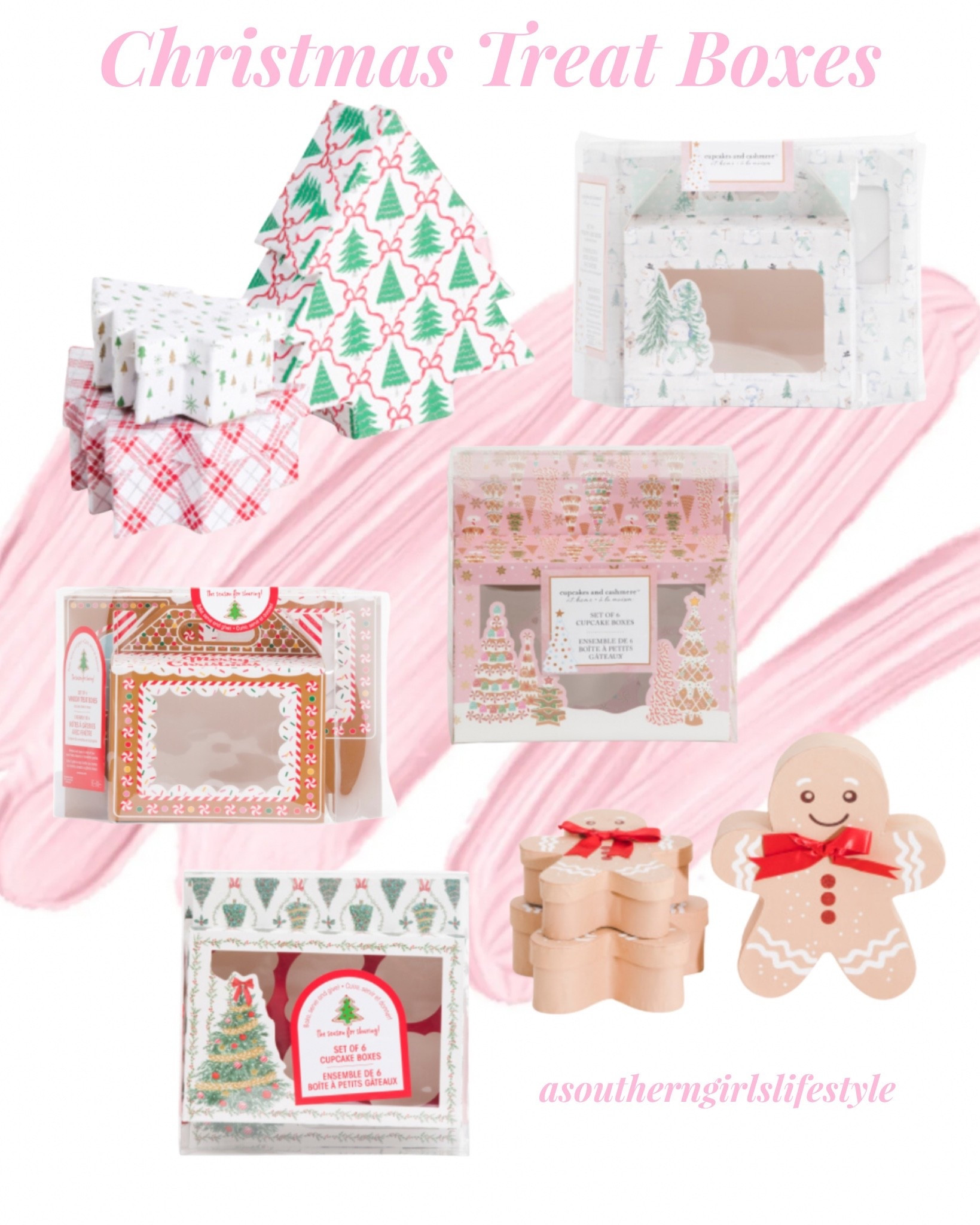 Sweets Boxes to Gift Sweet Christmas Baked Treats 

Set of 3 Tree Shaped Boxes, Snowman Treat  Boxes, Pink Cupcake Boxes, Gingerbread House Boxes, Tree Cupcakes Boxes & Set of 3 Gingerbread Mam Shaped Boxes 

Christmas Decor. Christmas Baking 

#LTKfoodie #LTKHoliday #LTKGiftGuide