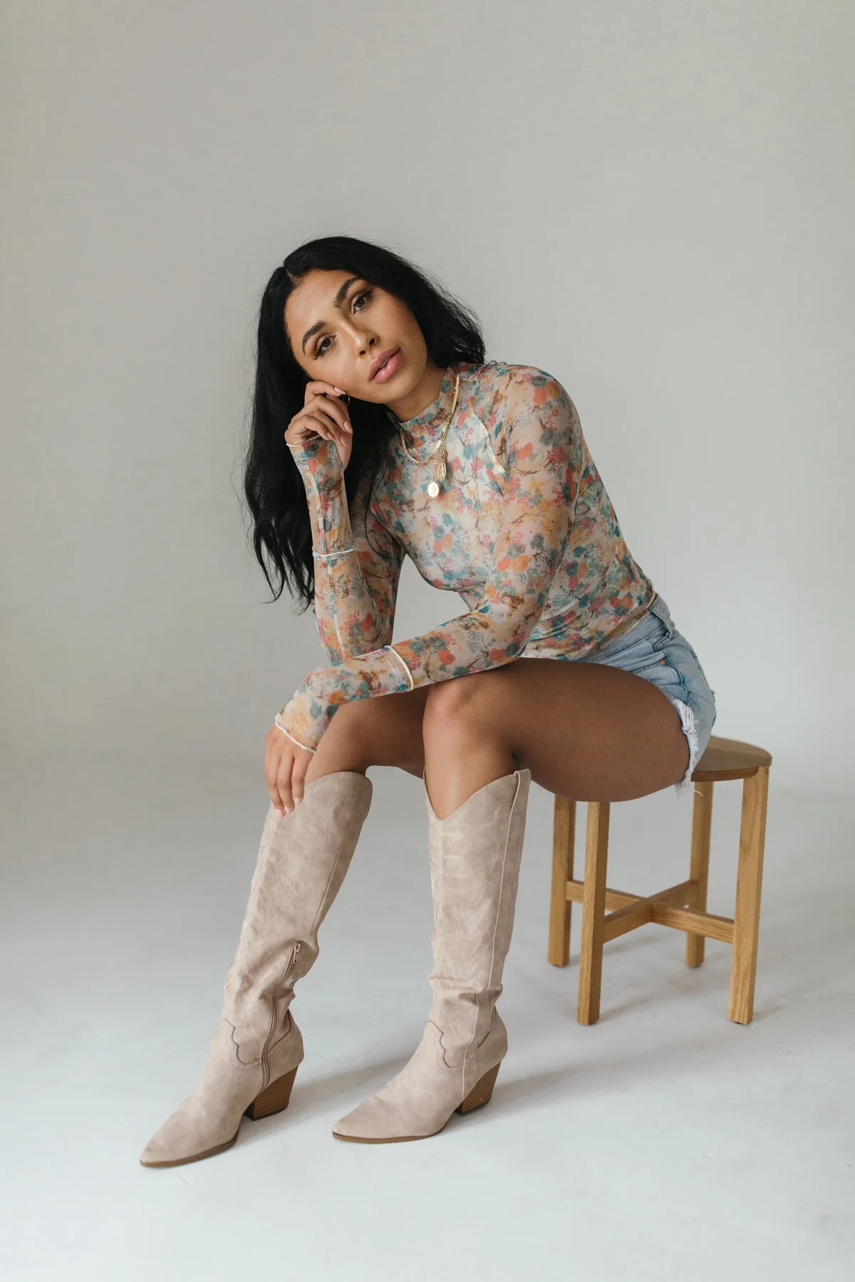 Elena Blue Floral Top | The Post