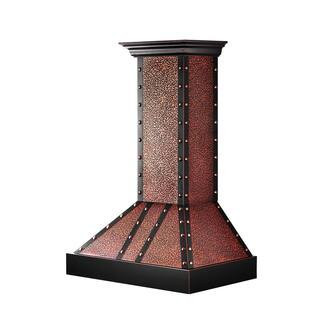 30 in. 400 CFM Ducted Vent Wall Mount Range Hood in Copper | The Home Depot