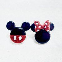 Disney Earrings, Mickey Mouse Earrings, Minnie Mouse Earrings, Disney Jewelry, Disney Vacation Earrings, Mouse Ears, Disney Honeymoon Ears | Etsy (US)