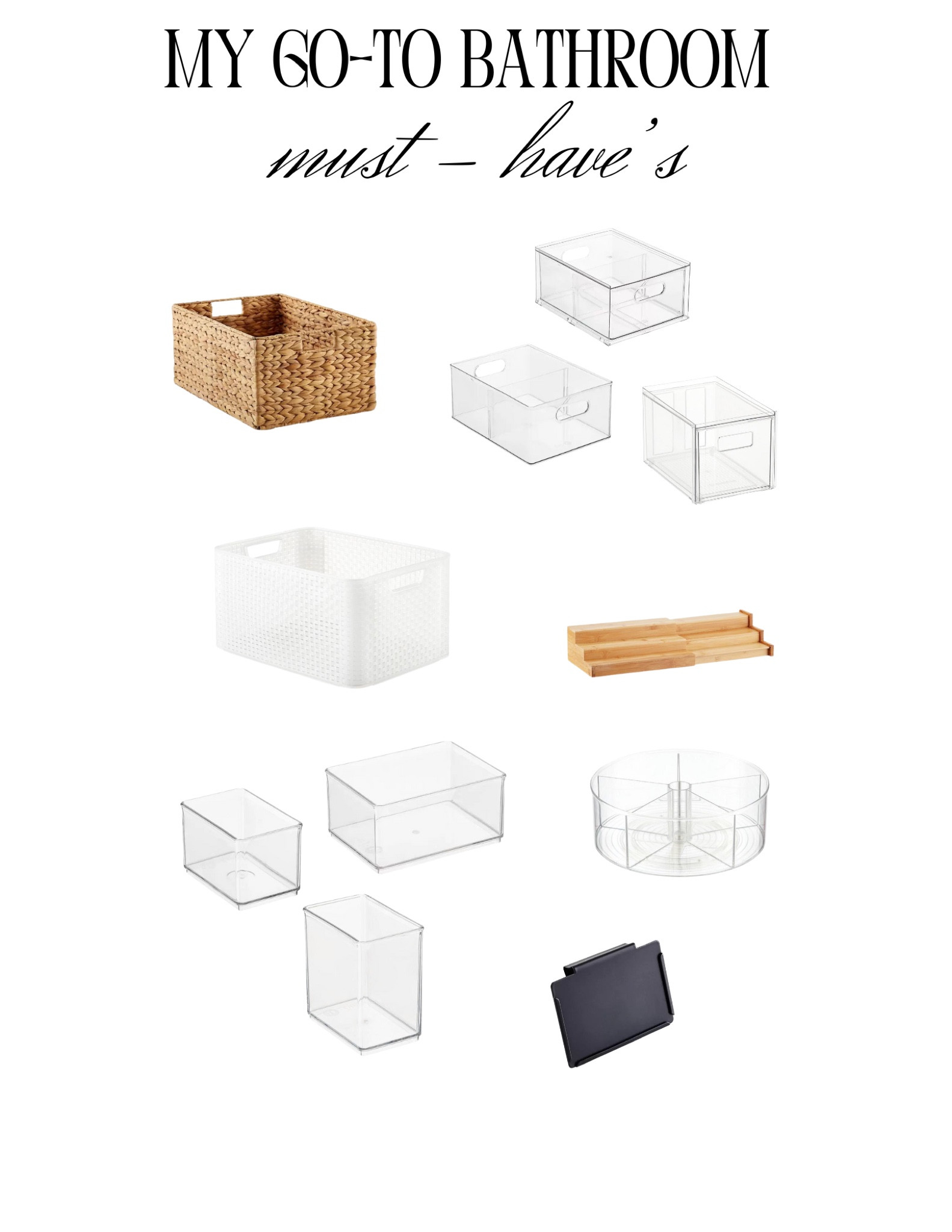 Bathrooms are all about being able to see what you organize, so I stick to clear bins as much as possible! Make sure you label, that’s the KEY to organizing. 

#bathroomorganization 