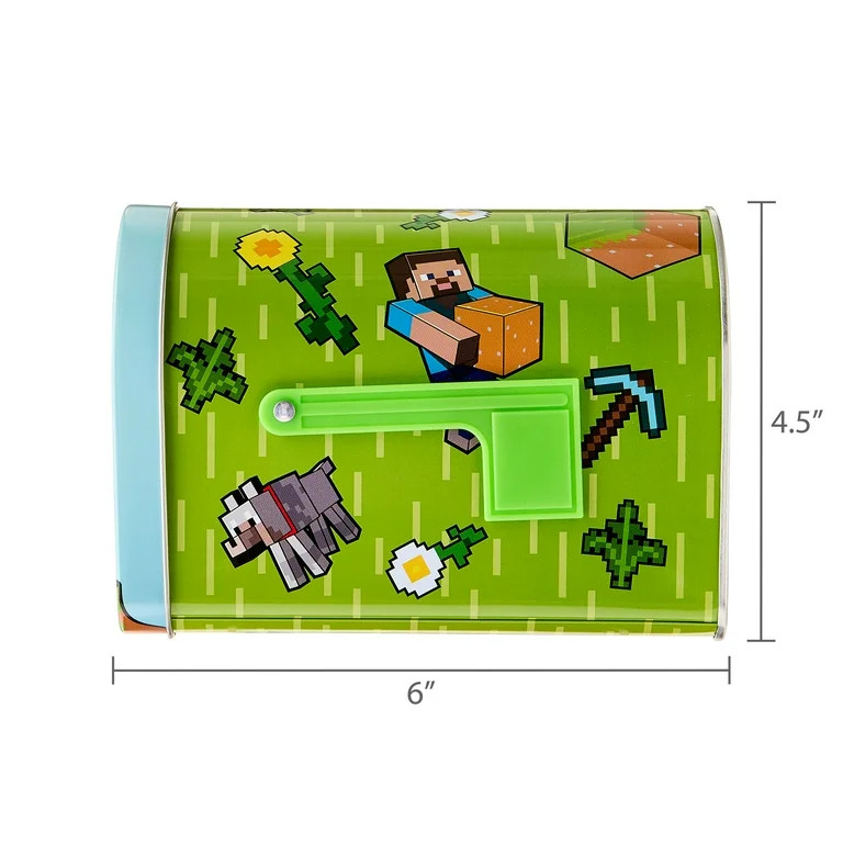 Minecraft Mailbox Shaped Tin, 1 Count, Way to Celebrate, Party Favors | Walmart (US)