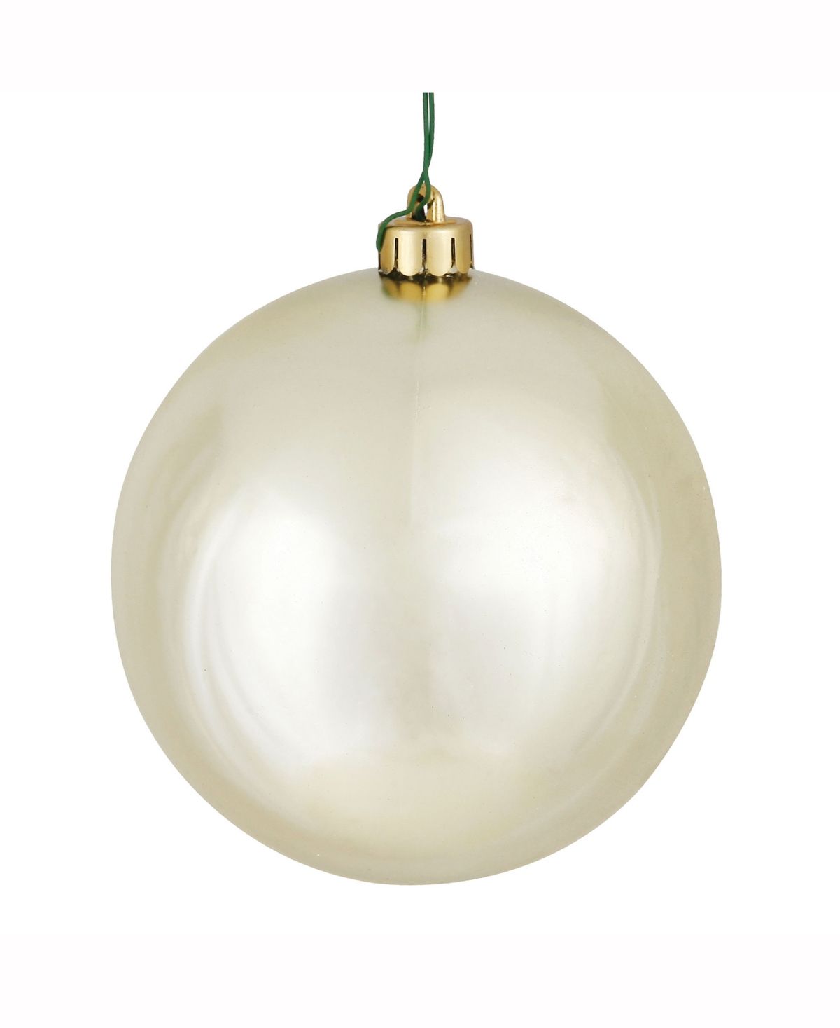 Vickerman 6" Champagne Shiny Ball Christmas Ornament, 4 per Box | Macys (US)