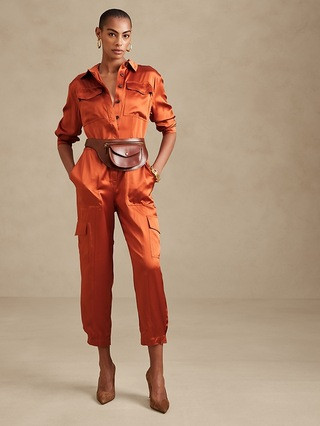 Aviator Silk Jumpsuit | Banana Republic (US)