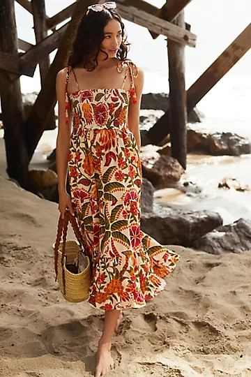 Farm Rio Jungle Cover-Up Midi Dress | Anthropologie (US)
