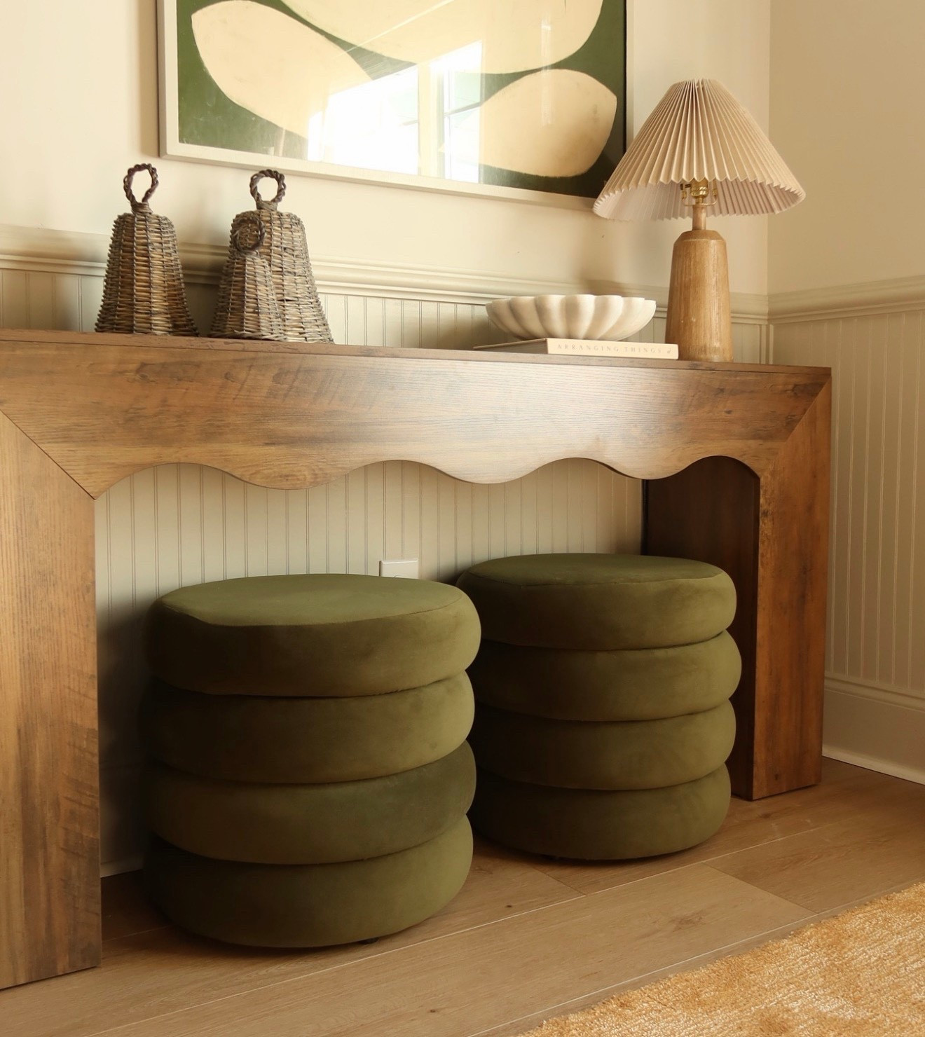 The cutest console table and ottomans!!

Styling home decor 

#LTKGiftGuide #LTKHome #LTKdayinmylife