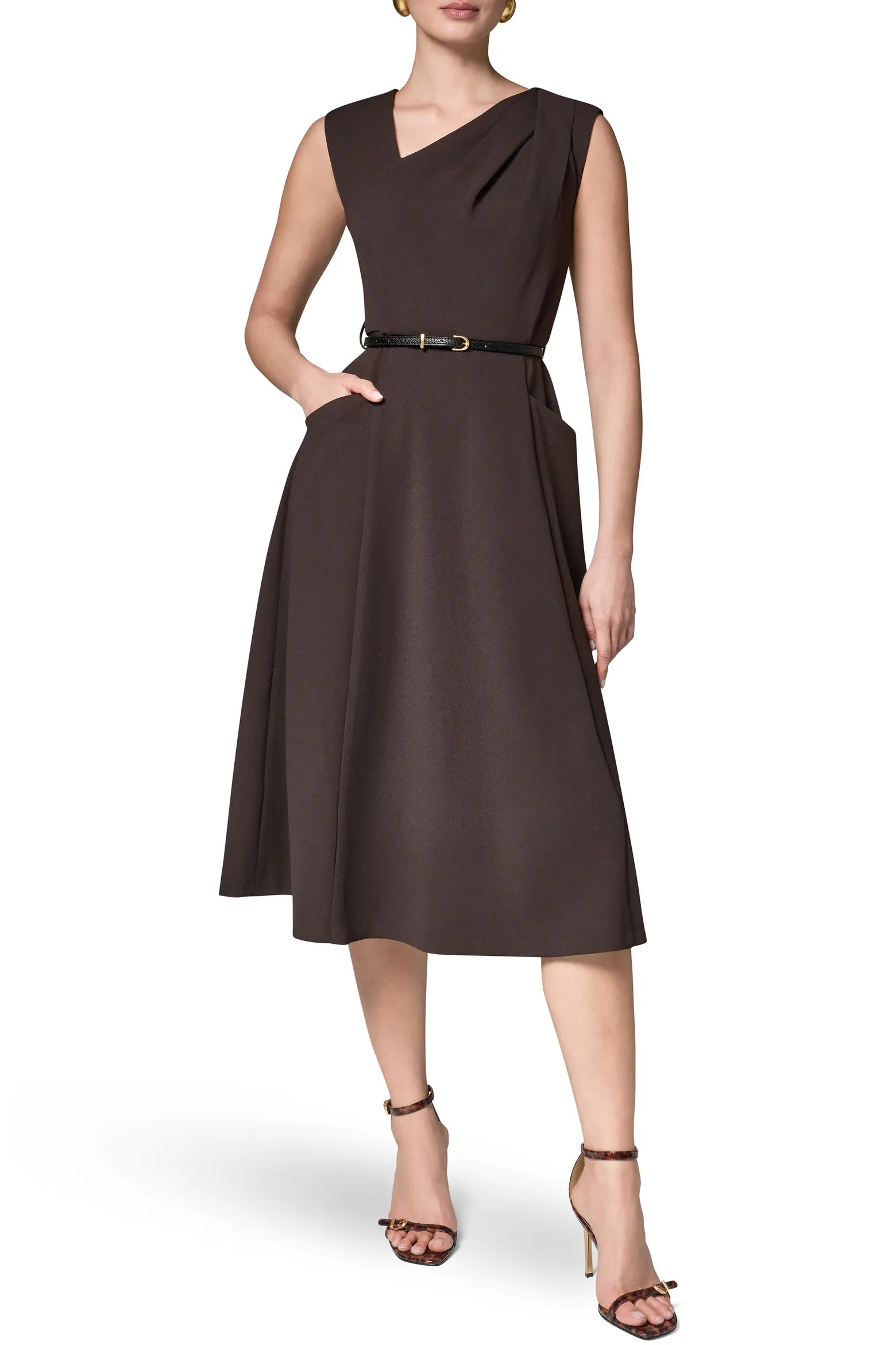 Belted Draped Asymmetric Dress (Women) | Nordstrom | Nordstrom