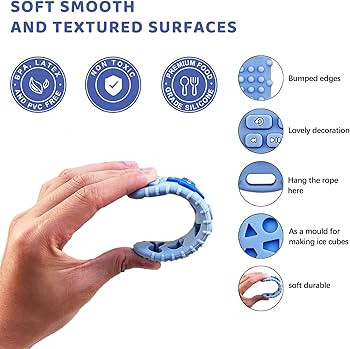 Remote Control Shape Baby Teether Toys for Babies 0-6 Months,Soft Silicone Baby Teething Toy(Blac... | Amazon (US)