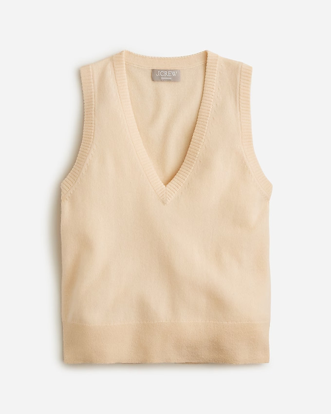 Cashmere V-neck sweater-vest | J. Crew US