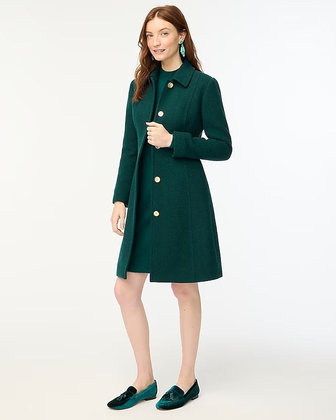 Wool-blend lady day coat | Jcrew Coat | Green Coat | Winter Coat #LTKSeasonal #LTKHoliday #LTKU | J.Crew Factory