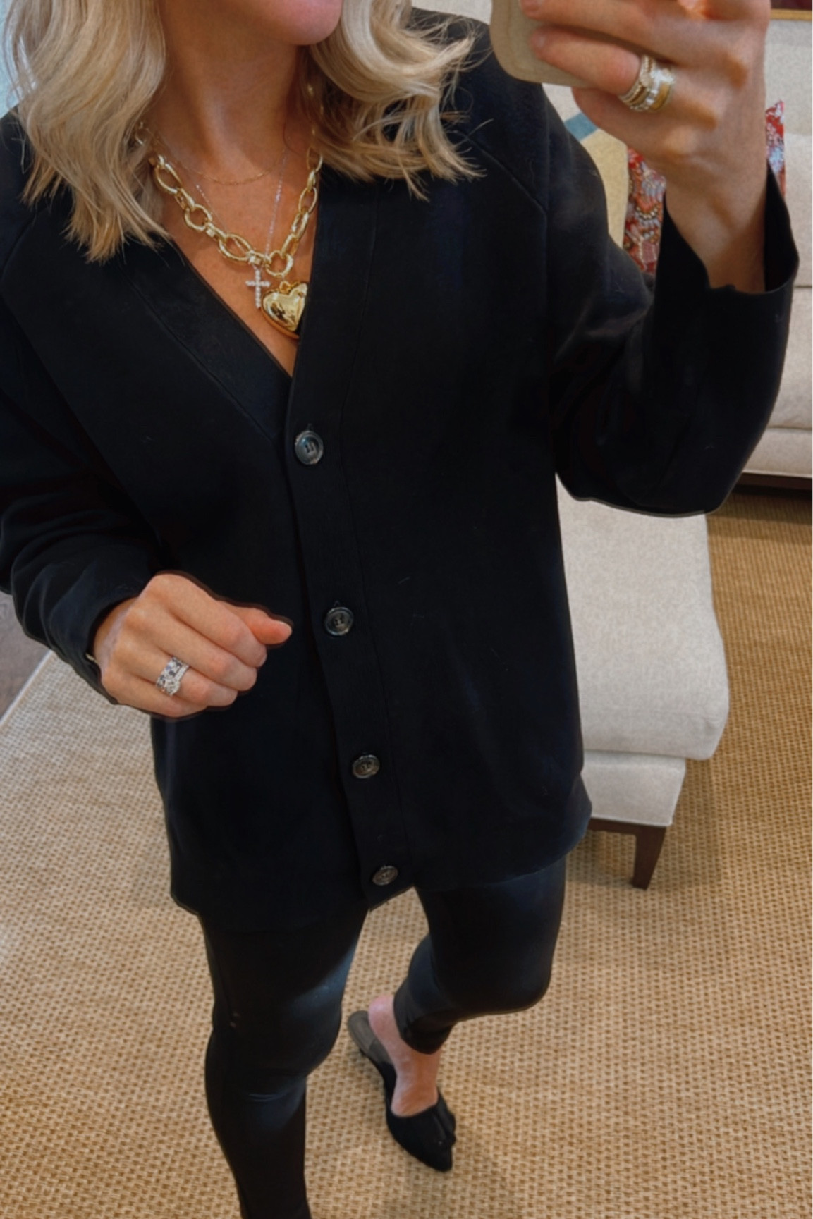 🐈‍⬛🐦‍⬛♟️📞💣🖤

•top: M 
•pants: S
•shoes: run TTS

 #LTKunder100 #mango #halloween #amazonfinds #amazon #cardigan #workwear #ootd #winterwear #casualfriday 

#LTKSeasonal #LTKHalloween #LTKworkwear