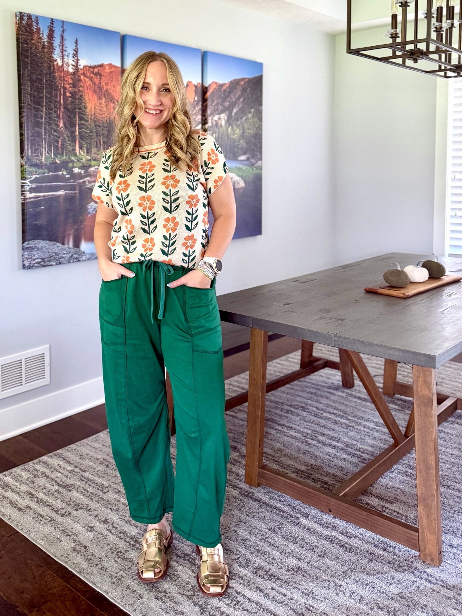 Fall florals and the comfiest pants!

Sweater - small
Pants - medium

#LTKootd #LTKOver40 #LTKMidsize