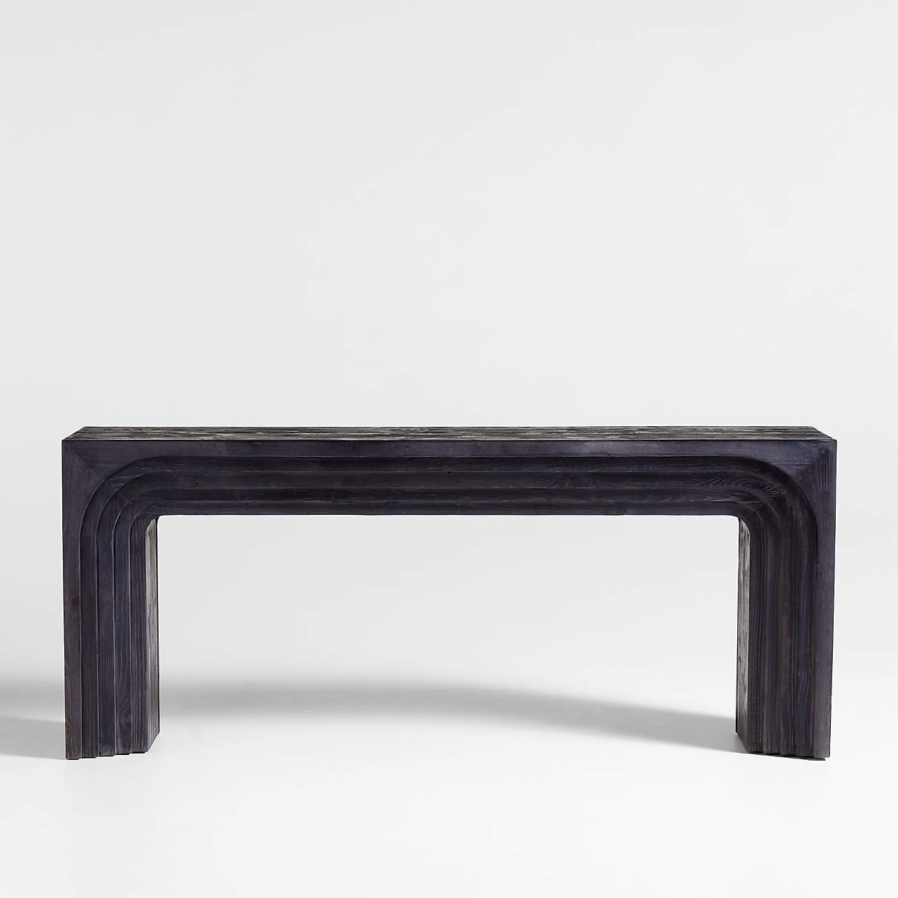 Valo 72" Ebonized Pine Wood Console Table + Reviews | Crate & Barrel | Crate & Barrel