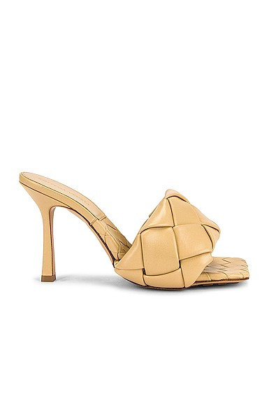 Bottega Veneta The Rubber Lido Sandals in Beige | FWRD 