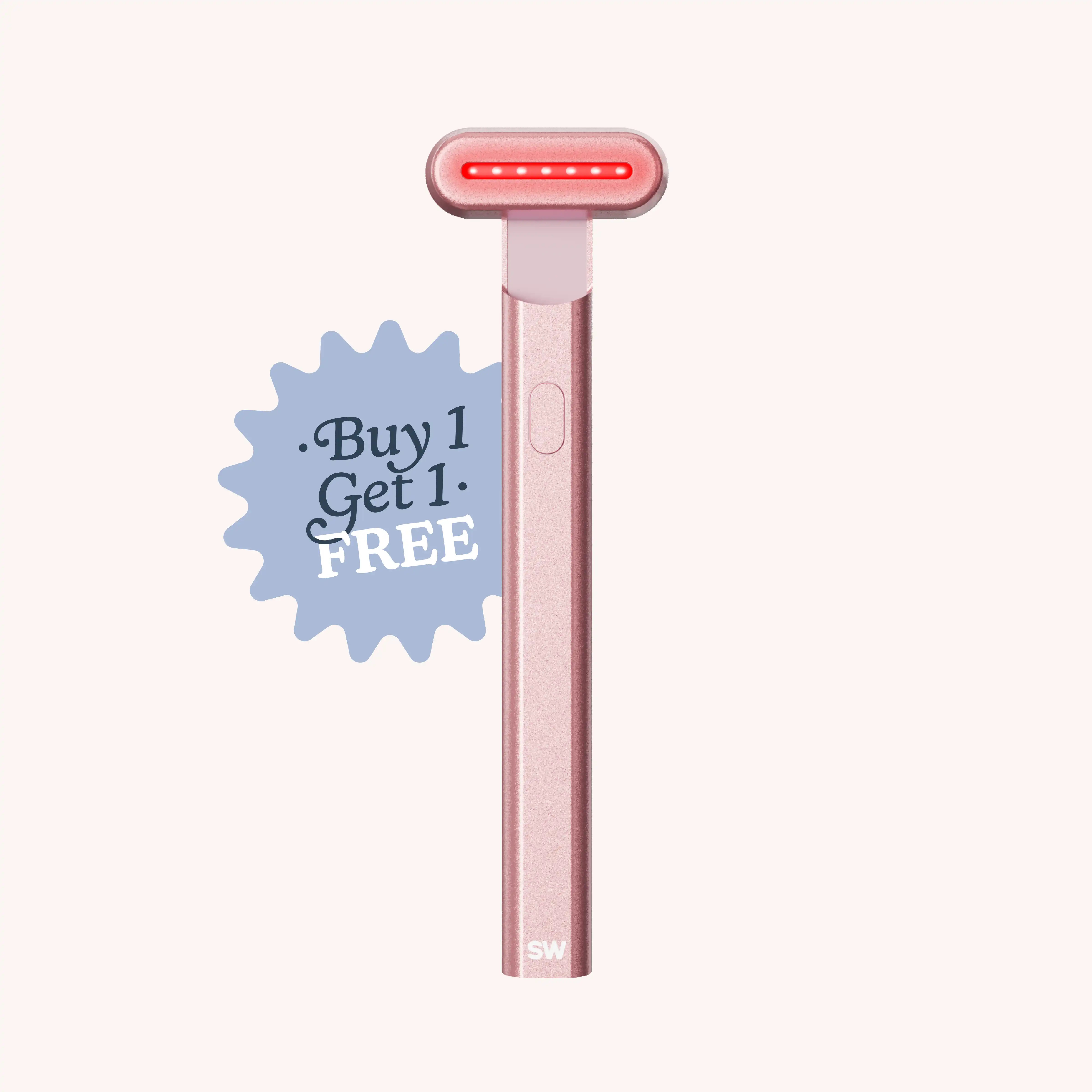 4-in-1 Radiant Renewal Skincare Wand with Red Light Therapy - Rose Gold | Solawave