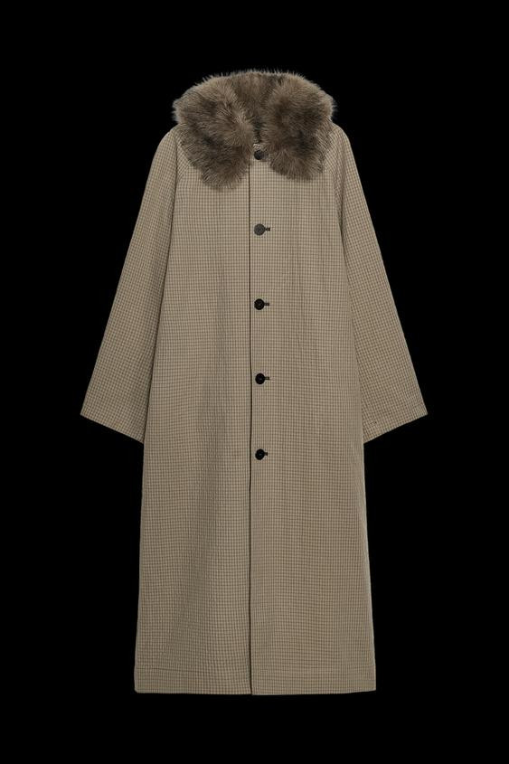 ZW COLLECTION LIMITED EDITION REVERSIBLE TRENCH COAT WITH FAUX FUR COLLAR | Zara UK