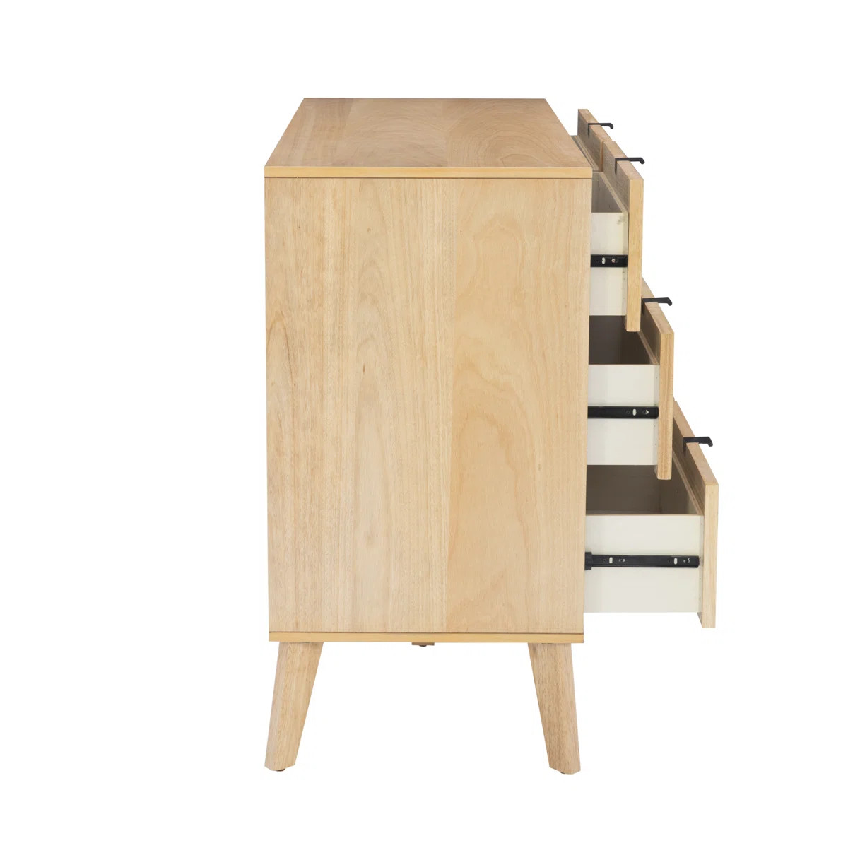 Raenada Mid Century Natural 6 Drawer 50" Cane Front Dresser | Wayfair North America