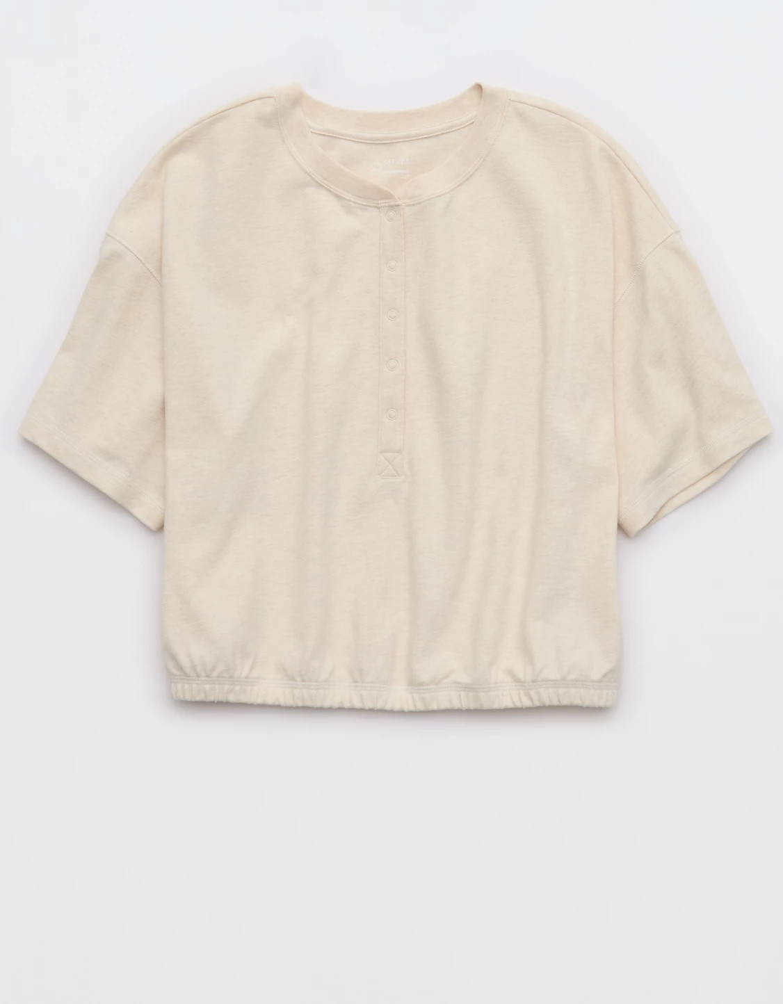 OFFLINE By Aerie Pique Henley Short Sleeve T-Shirt | Aerie