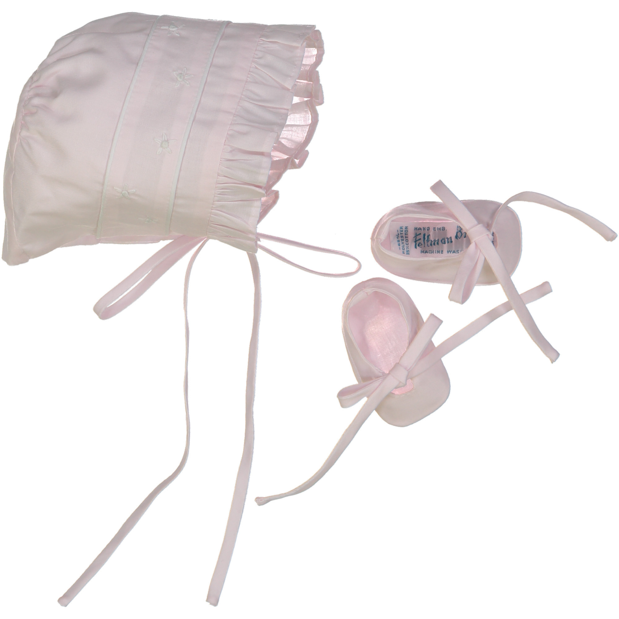 Girls Bonnet & Booties Doll Set | Feltman Brothers