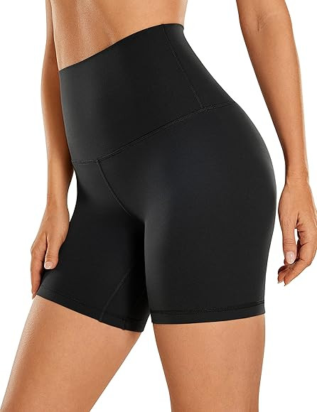 CRZ YOGA Super High Waisted Butterluxe Womens Biker Shorts 6 Inches - Buttery Soft Workout Yoga O... | Amazon (US)