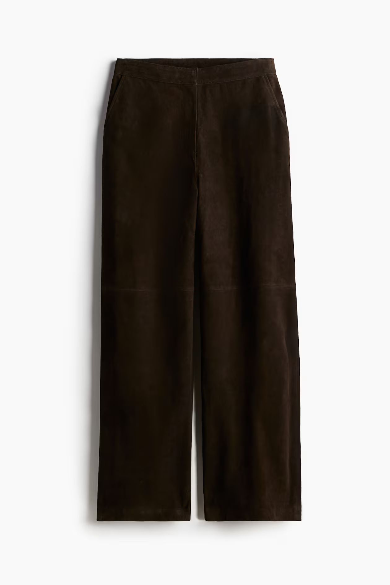 Straight suede trousers | H&M (UK, MY, IN, SG, PH, TW, HK)